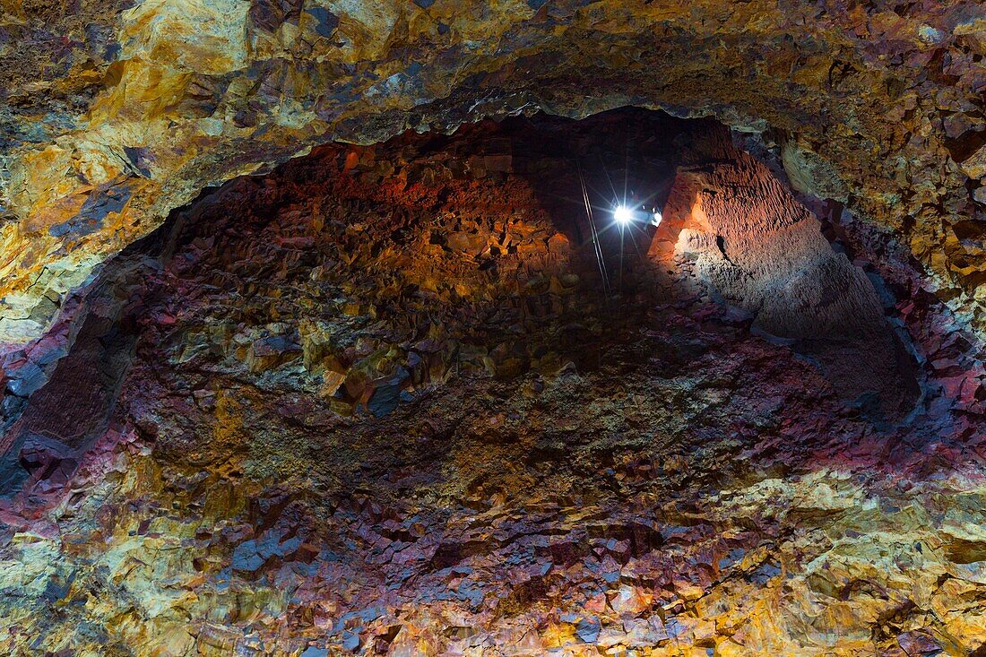 Inside the Thrihnukagigur volcano, Iceland, Europe.