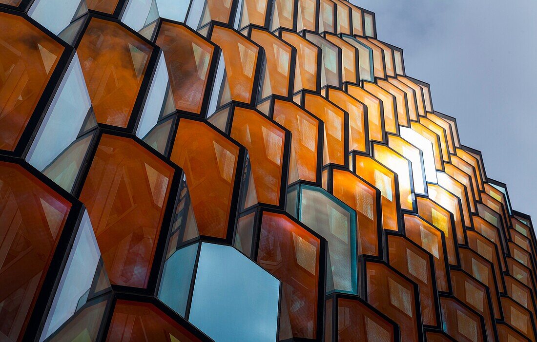 Harpa concert hall and conference centre in Reykjavík, Iceland, Europe.