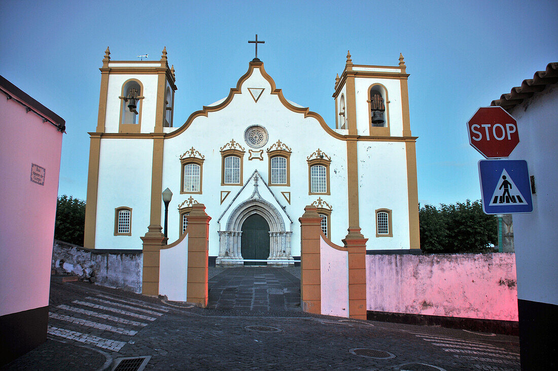 Main church of Praia da Vitoria, Island of Terceira, Azores, Portugal