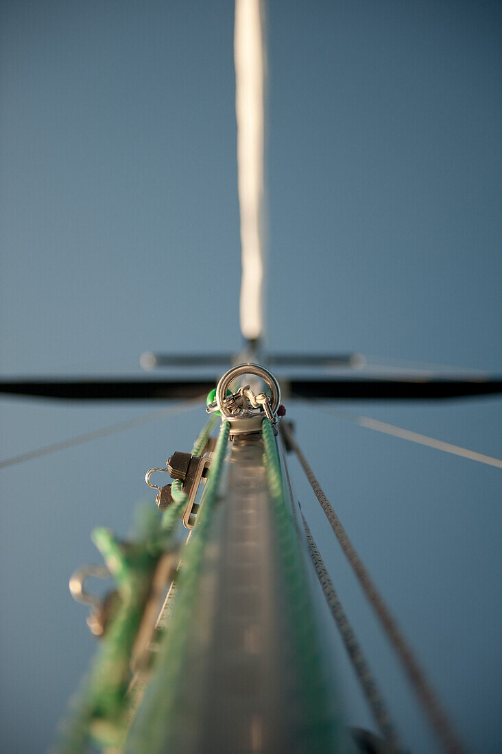 Metal Ring on Mast of Sailboat