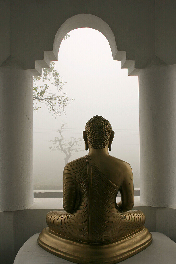 Buddha Statue by Open Window, India