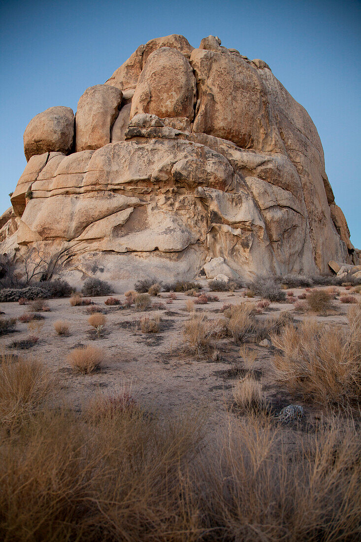 Large Rock Formation in Desert, Joshua Tree National Park, California, USA