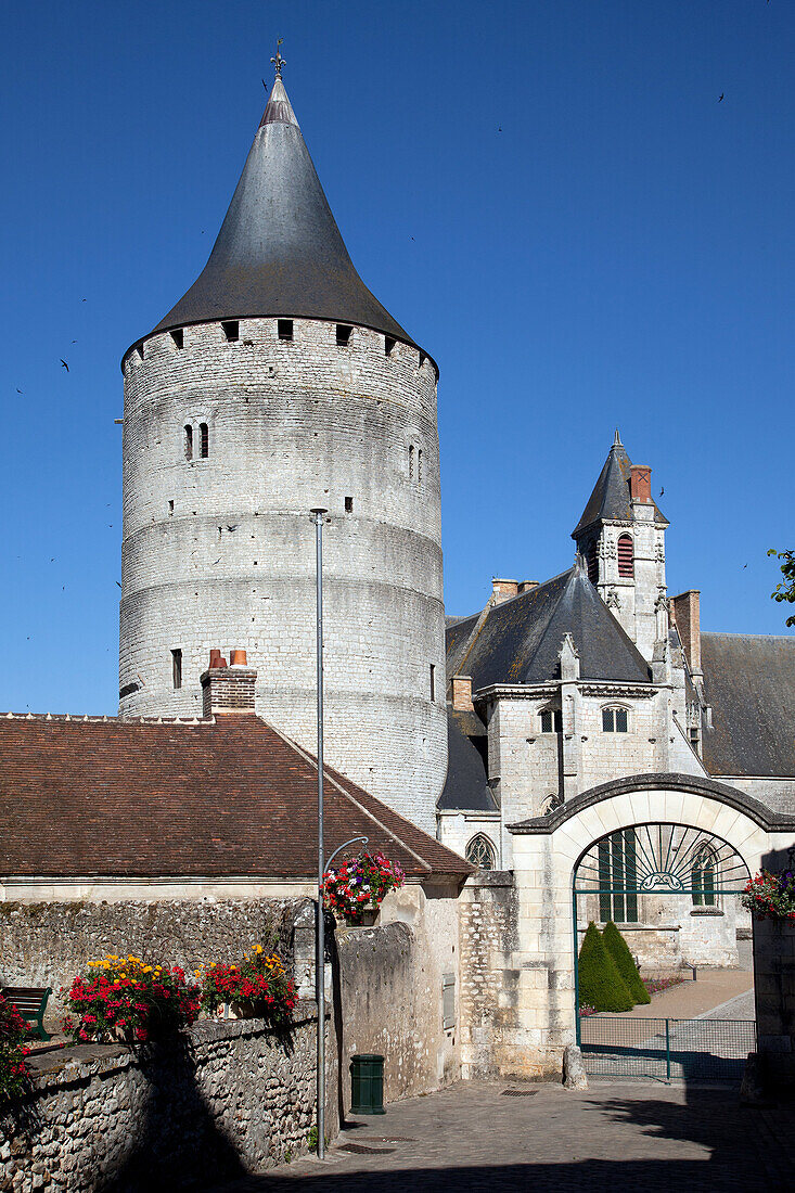 Entrance To The Chateau De Chateaudun And Its Keep, Eure-Et-Loir (28), France