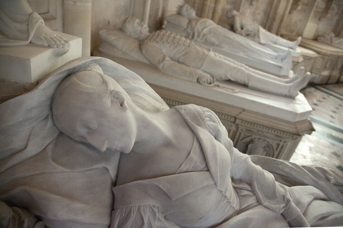 Recumbent Statue Of Princess Marie (1813) By H. Lemaire, Royal Chapel Of Saint-Louis De Dreux, King Louis-Philippe'S Mausoleum And Sepulchres Of The Orleans Family, Eure-Et-Loir (28), France