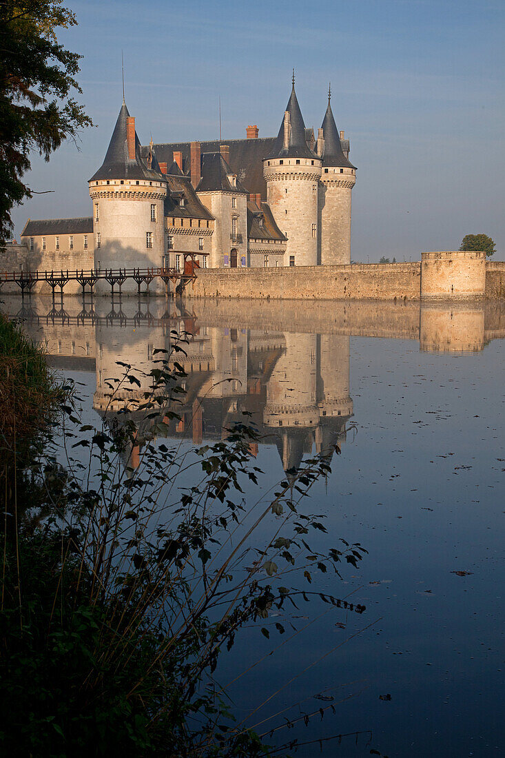 The Renaissance Chateau Of Sully-Sur-Loire In The Early Morning, Loiret (45), France