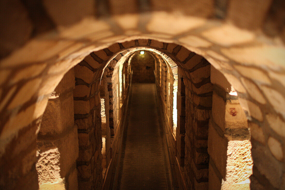 Corridor In The Tunnels Of The Catacombs Of Paris, 14Th Arrondissement, Paris (75)
