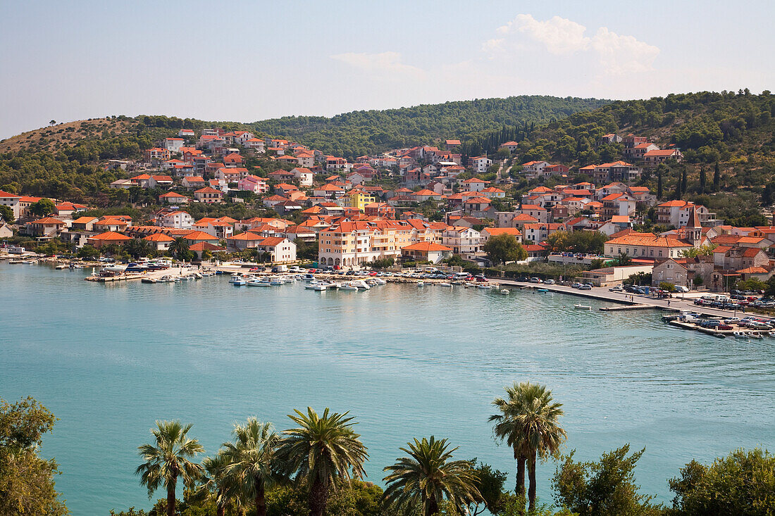 Town From The Bell Tower Of The Cathedral Of St. Lawrence, Trogir, Split-Dalmatia, Croatia