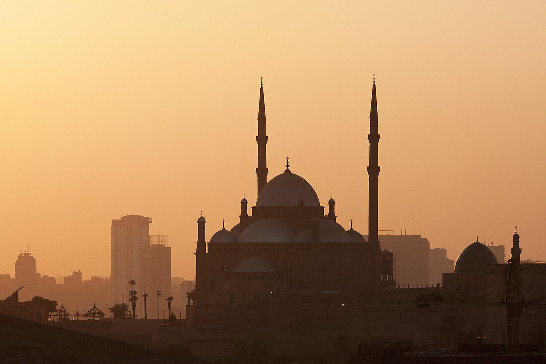Mohammed Ali Mosque In The Citadel Of Cairo At Sunset, Al Qahirah, Egypt