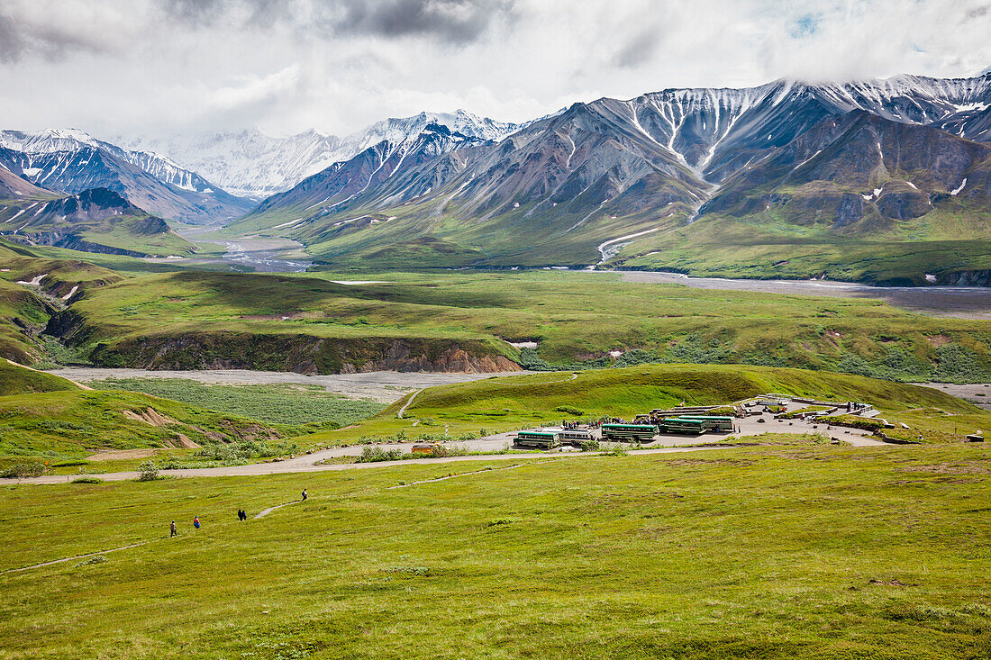 'View Of Eielson Visitor's Center From A Vantage Point Above On Mount Eielson Denali National Park; Alaska United States Of America'
