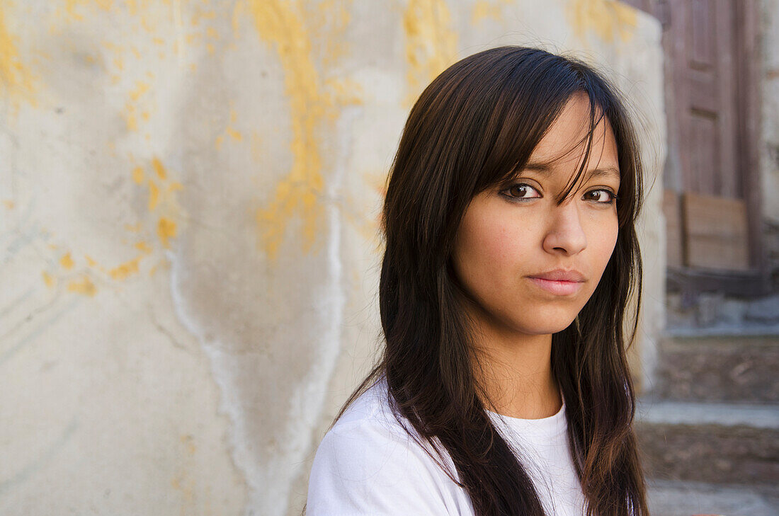 'Mexico, Guanajuato State, Portrait Of Teenage Girl; Guanajuato'