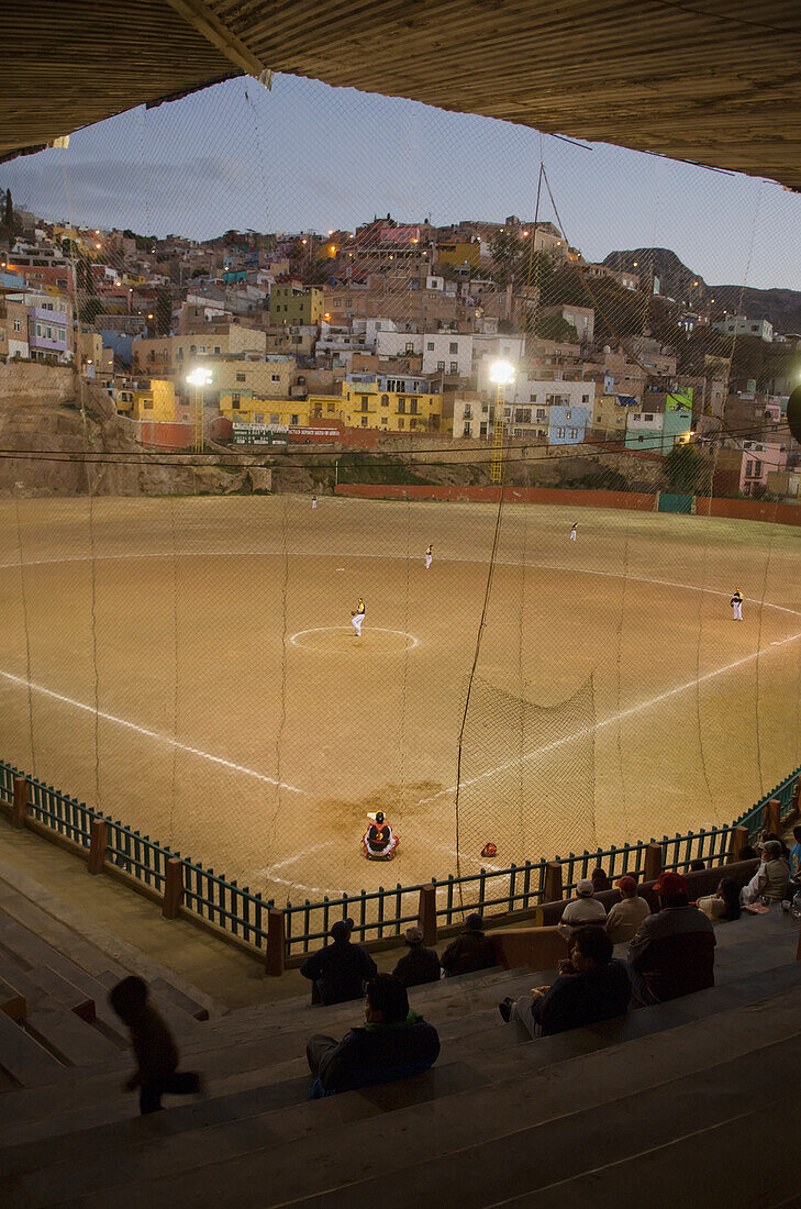 'Mexico, Guanajuato, Baseball Match In Suburbs Area; Guanajuato'