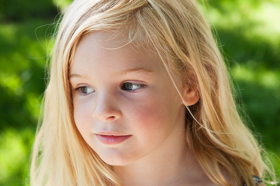 'Portrait Of Young Blonde Girl;Ontario Canada'