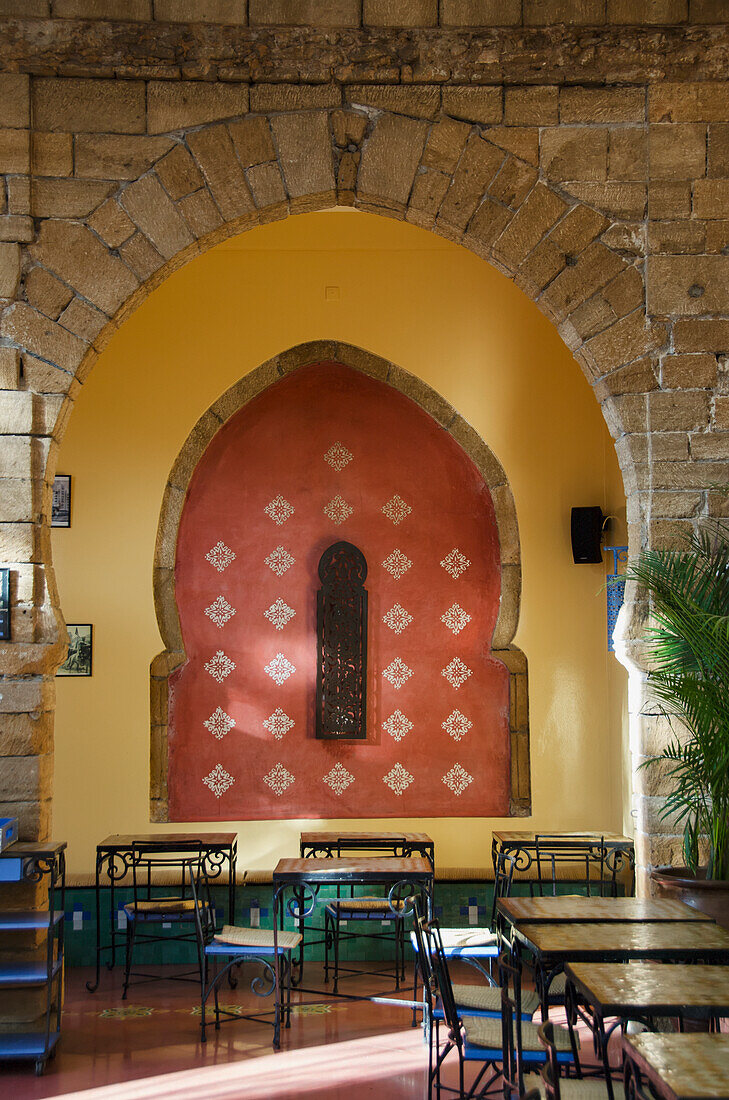 'Morocco, Casablanca, Interior Of Restaurant; Old Medina'