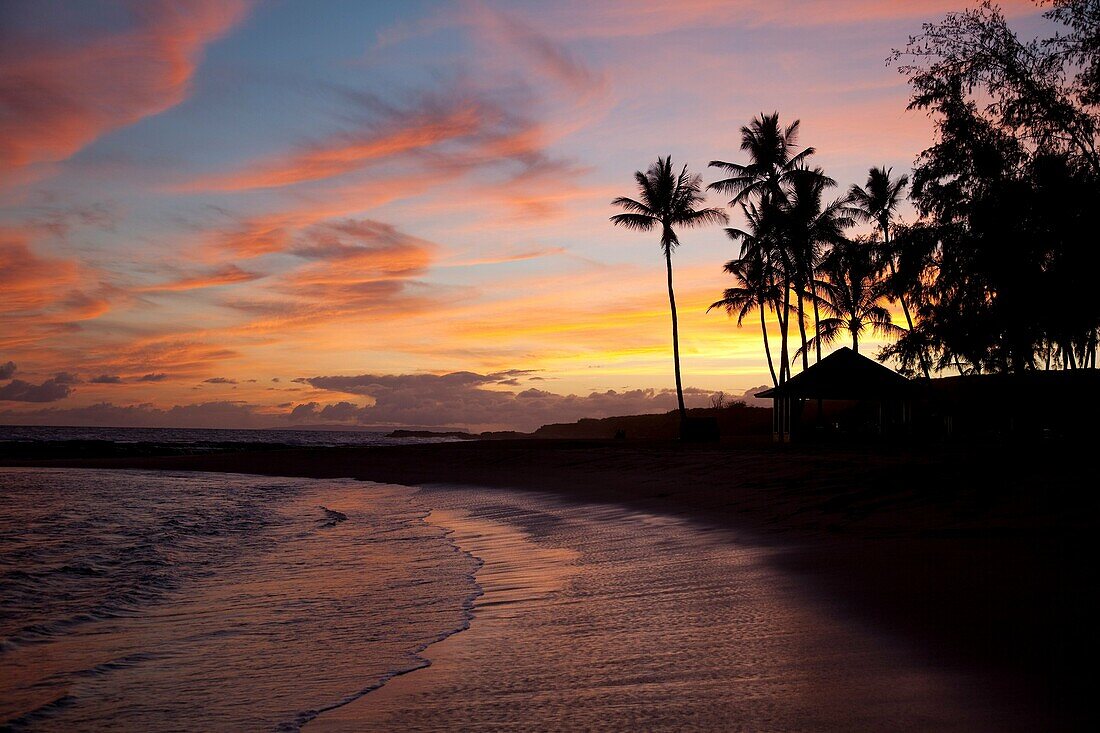 Sunset, Salt Pond Beach Park, Hanapepe, Kauai, Hawaii