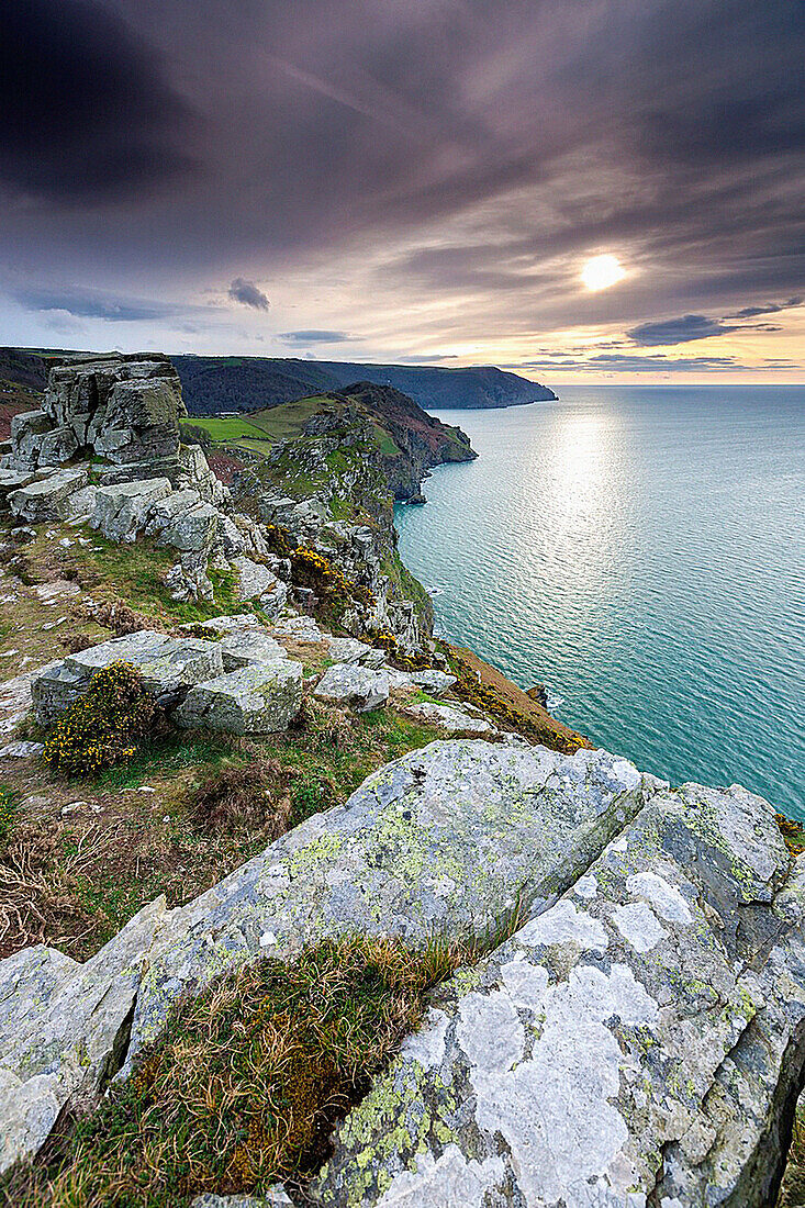 Valley of the Rocks in the Exmoor National Park near Lynton and Lynmouth, North Devon, England, UK, Europe