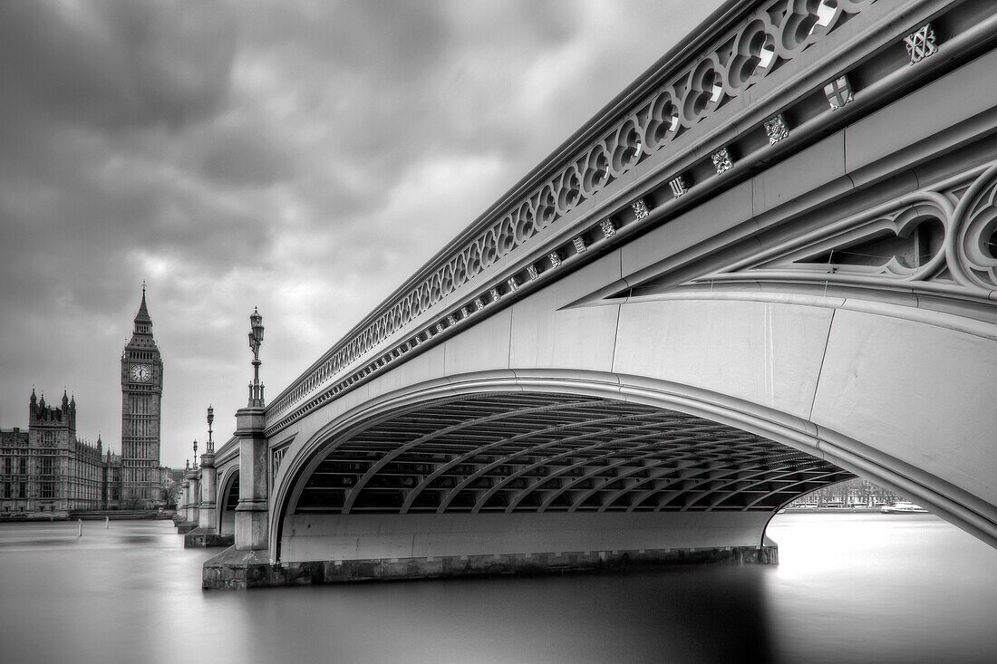 Westminster Bridge, Big Ben and The Houses of Parliament, London, England