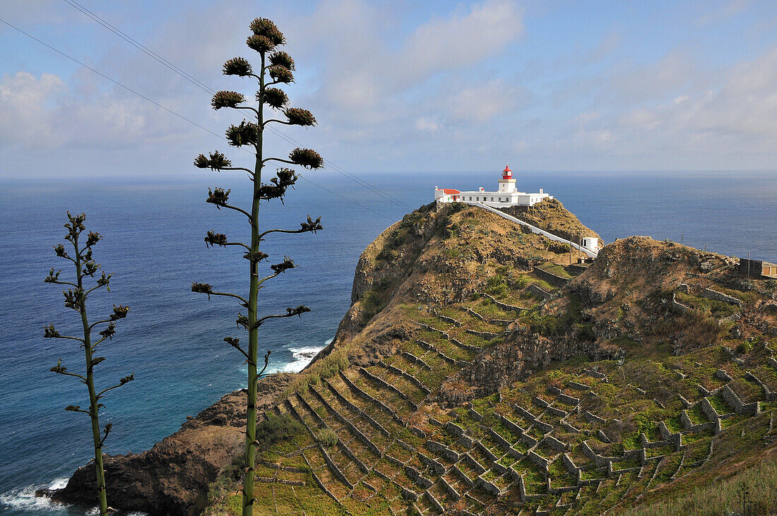 Am Leuchtturm von Maia, Insel Santa Maria, Azoren, Portugal