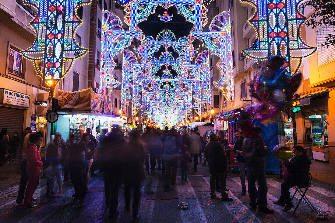 Ian, Cumming, Outdoors, Night, Women, Men, Large Group Of People, Technology, Illuminated, Building Exterior, Architecture, Street, Arts Culture And Entertainment, Performing Arts Event, Celebration Event, Pattern, Valencia, Spain, Fallas Festival, Led, C