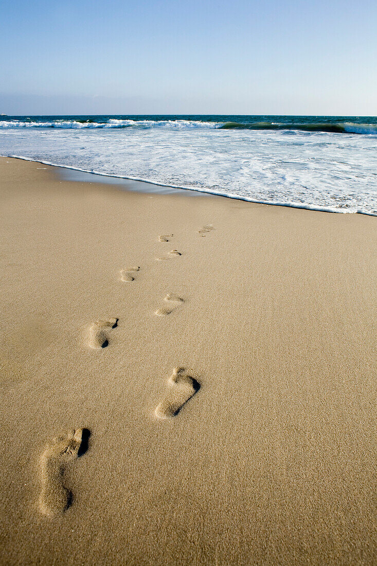 Footprints In Sand, California