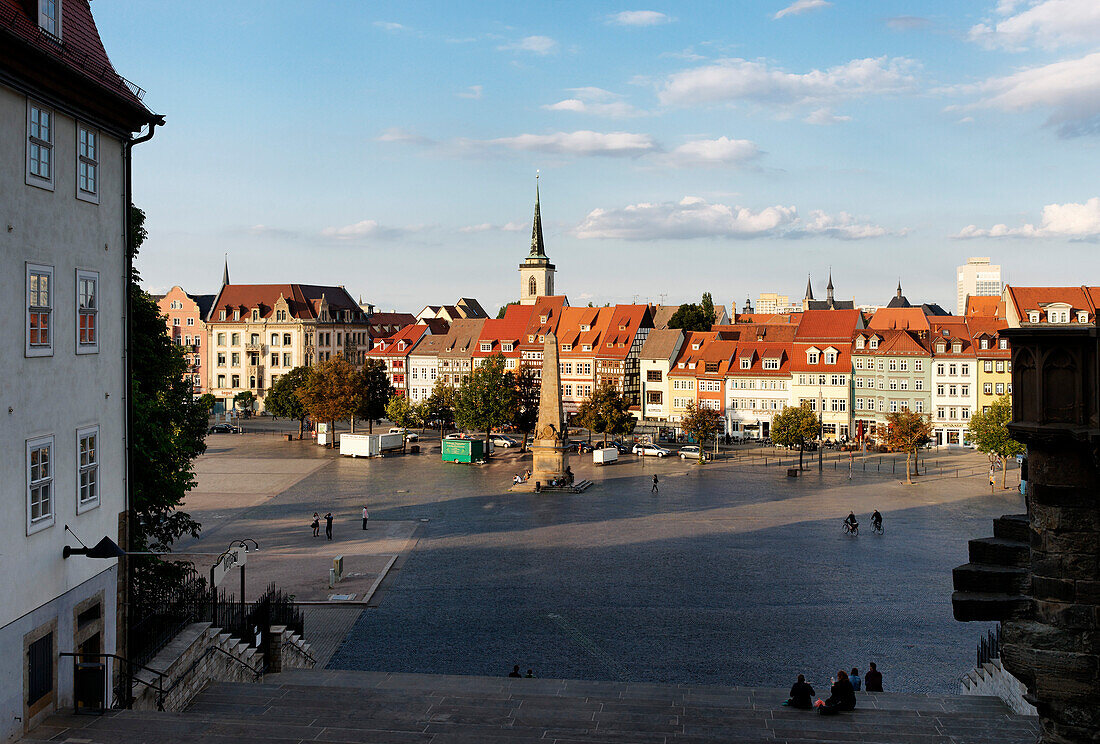 Domstufen, Domplatz, Allerheiligenkirche, Erfurt, Thüringen, Deutschland