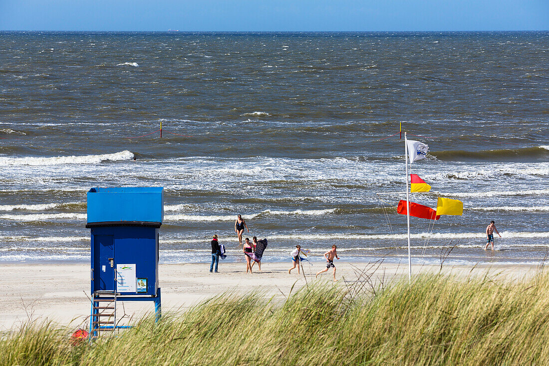 Bade- und Burgenstrand, Langeoog, Nationalpark Niedersächsisches Wattenmeer, Unesco Weltnaturerbe, Ostfriesische Inseln, Nordsee, Ostfriesland, Niedersachsen, Deutschland, Europa