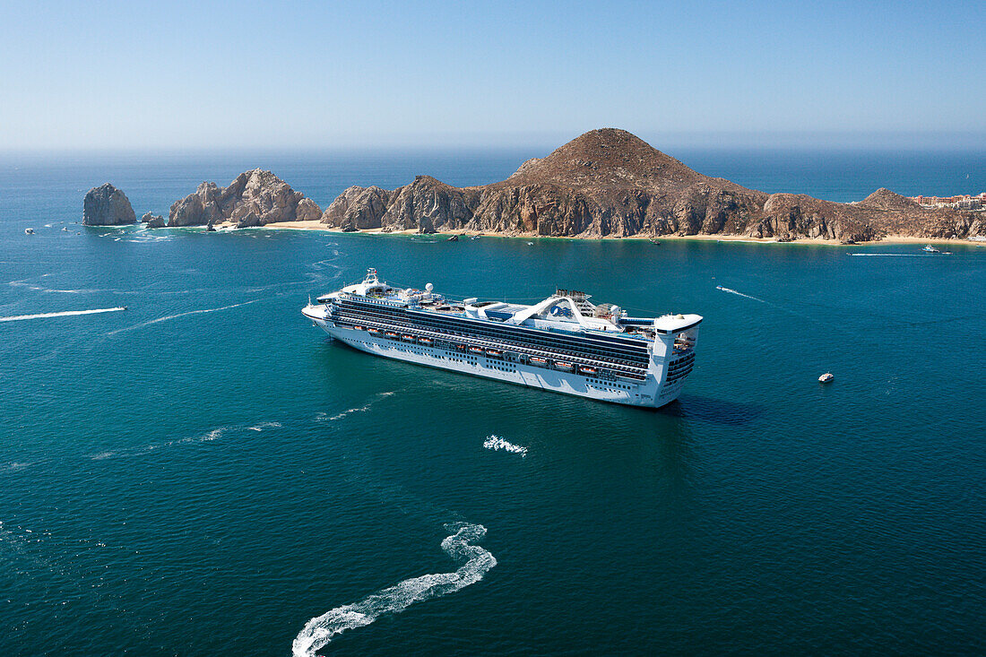 Cruise Ship at Cabo San Lucas, Cabo San Lucas, Baja California Sur, Mexico