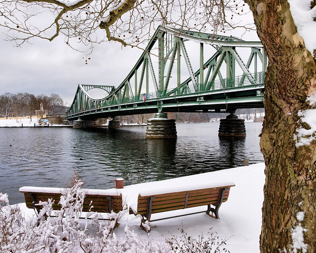 Glienicke Bridge, Havel, connects Potsdam with Berlin, Potsdam, Brandenburg, Germany