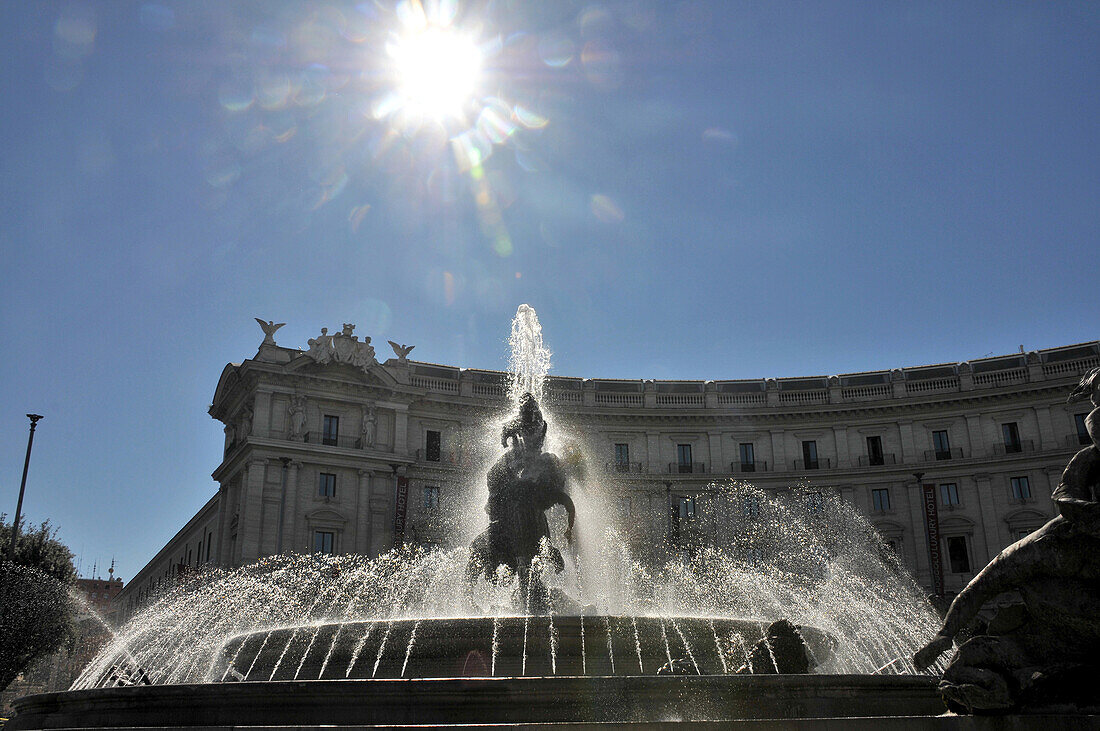 Fountain of the Naiads on Piazza della Repubblica square, Rome, Italy