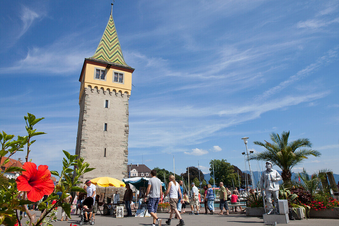 Mang tower in Lindau, Lake Constance, Swabian, Bavaria, Germany, Europe