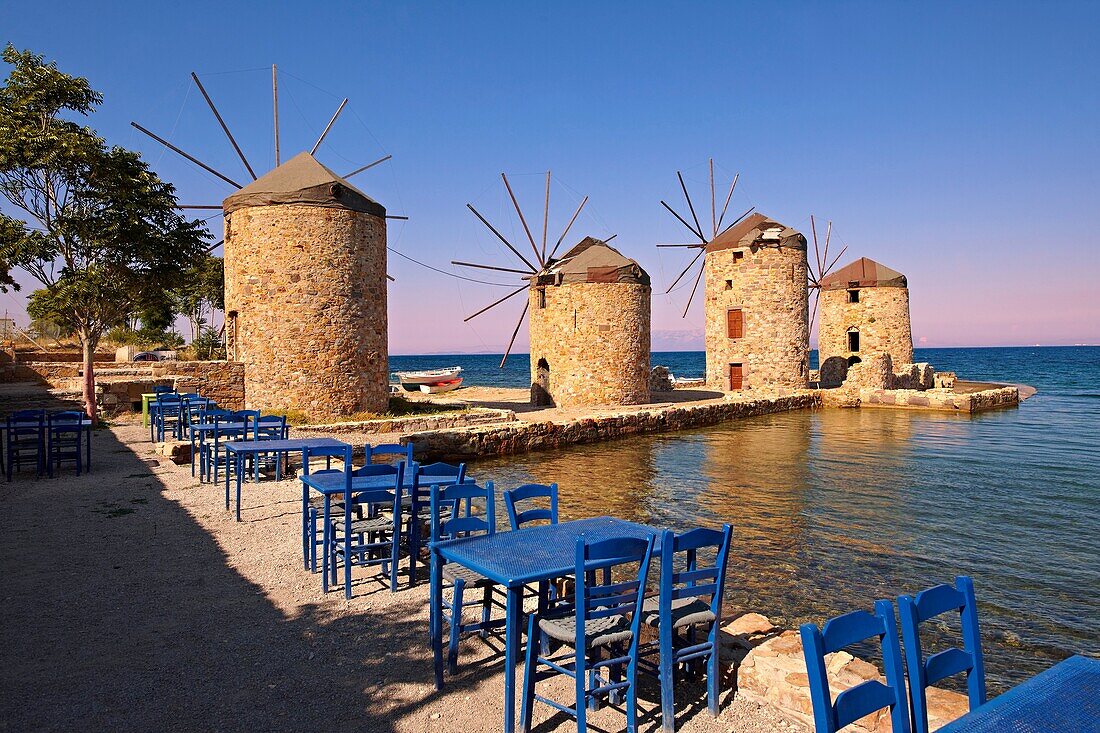 Widmills in Chios Chora  Chios Chios Island Greece