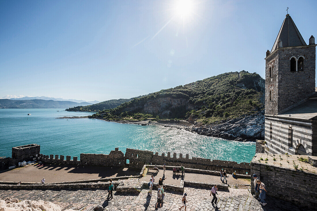 Kirche San Pietro, Porto Venere, Provinz La Spezia, Ligurien, Italien