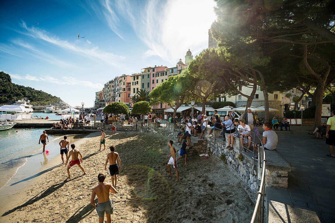 Beach, Portovenere, province of La Spezia, Liguria, Italia