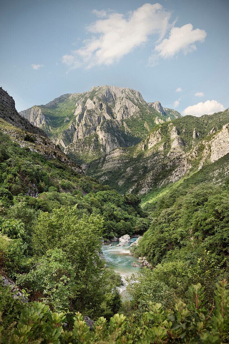 Moraca river at Moraca Canyon near Podgorica, Montenegro, Western Balkan, Europe