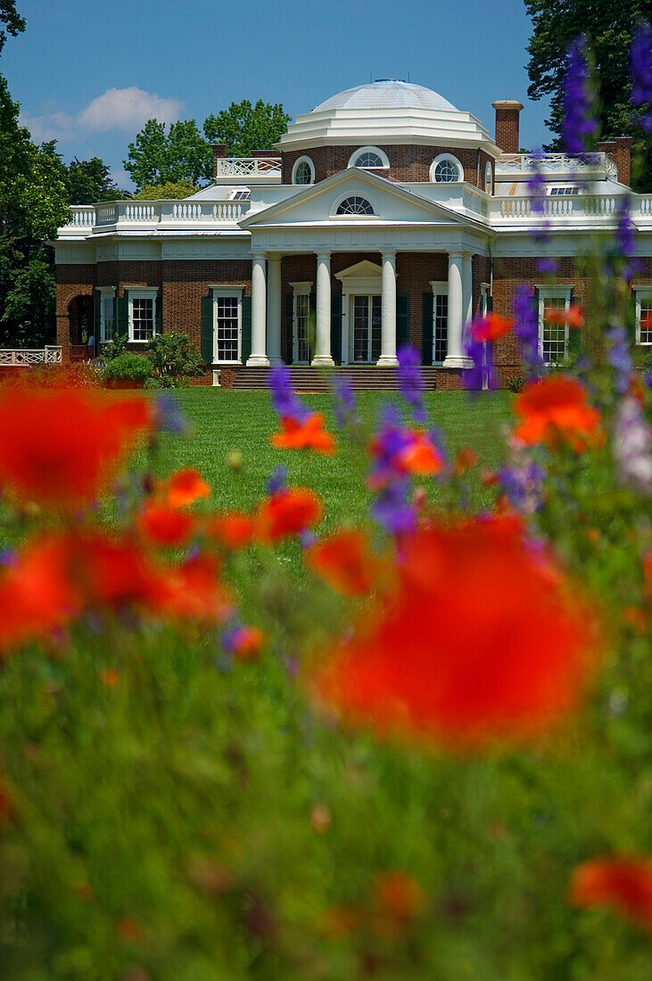 View of Monticello, Charlottesville, Virginia, USA
