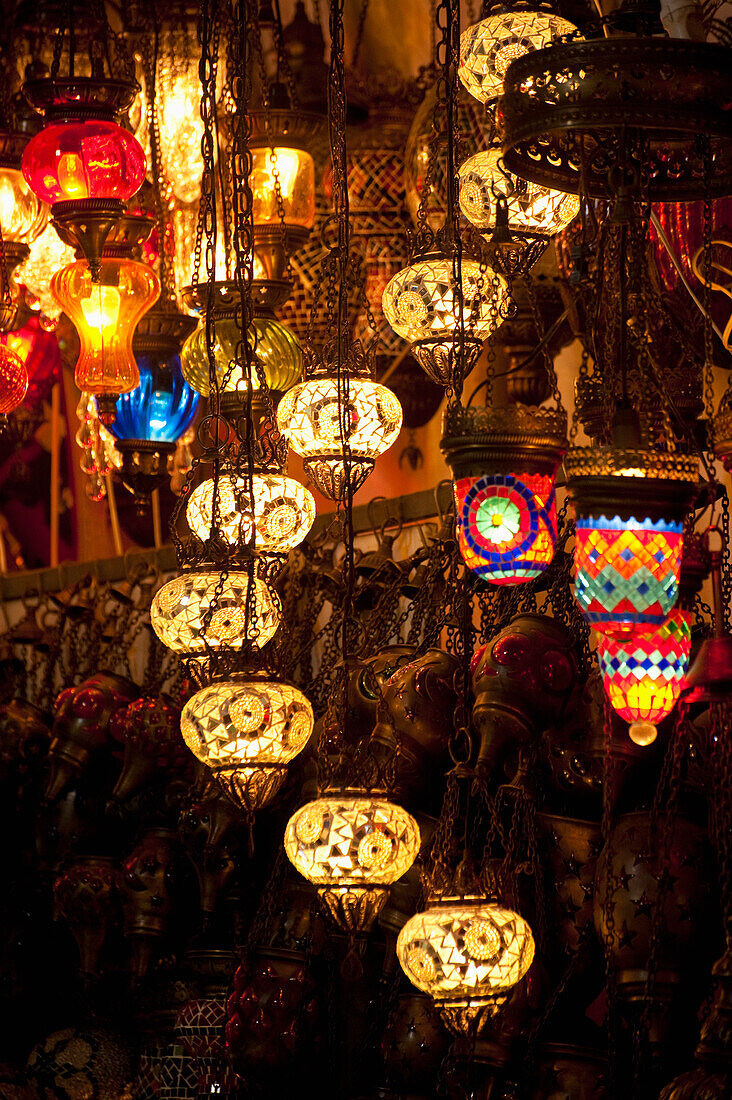 Small lights for sale in Grand Bazaar, Istanbul, Turkey