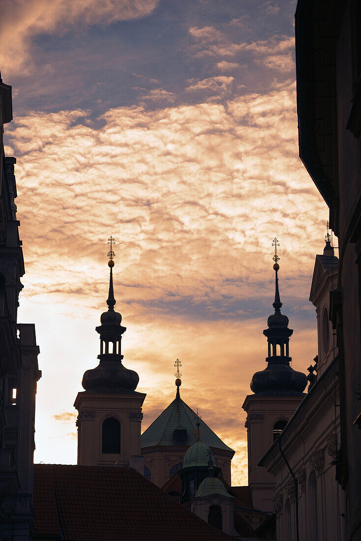 Church at sunset, Prague, Czech Republic