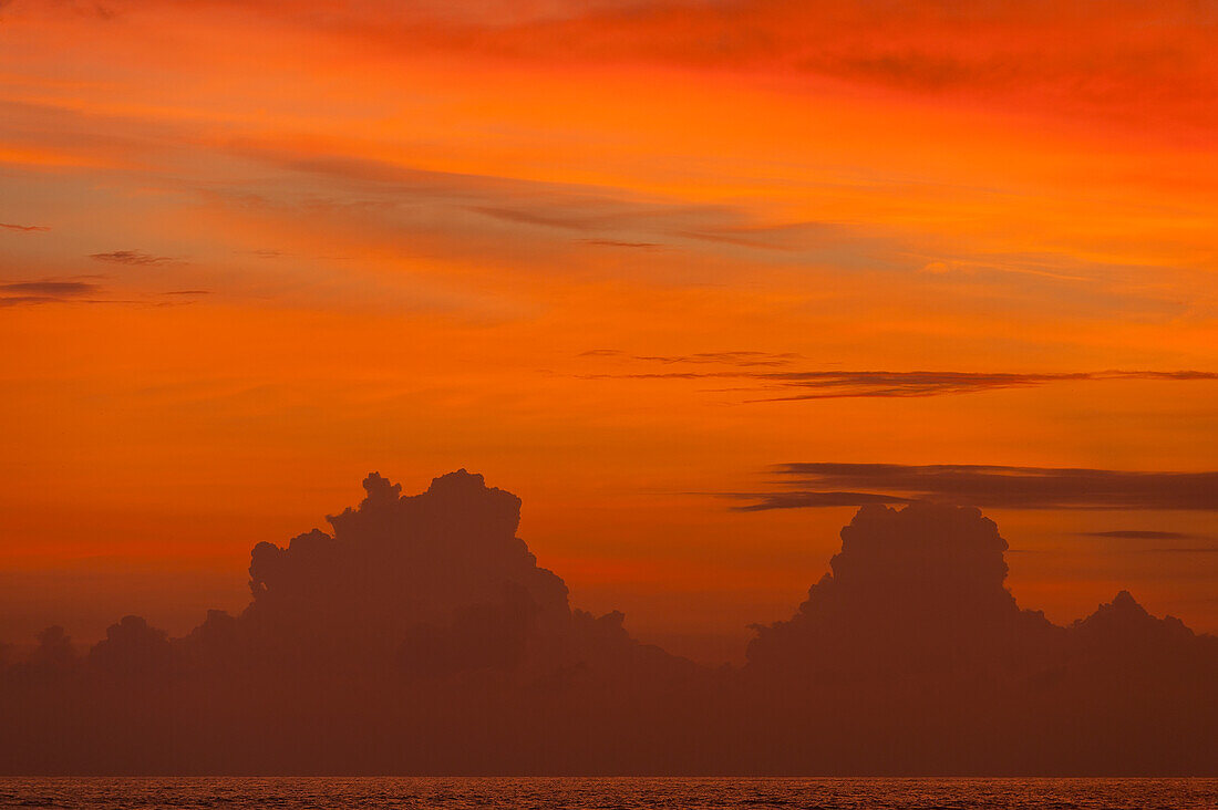 Detail of clouds at sunset, Thalpe, near Unawatuna, Sri Lanka. Â©Â Ian Cumming / Axiom