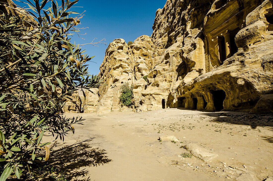 Tempel, Siq el-Barid, Little Petra, Wadi Musa, Jordanien, Naher Osten