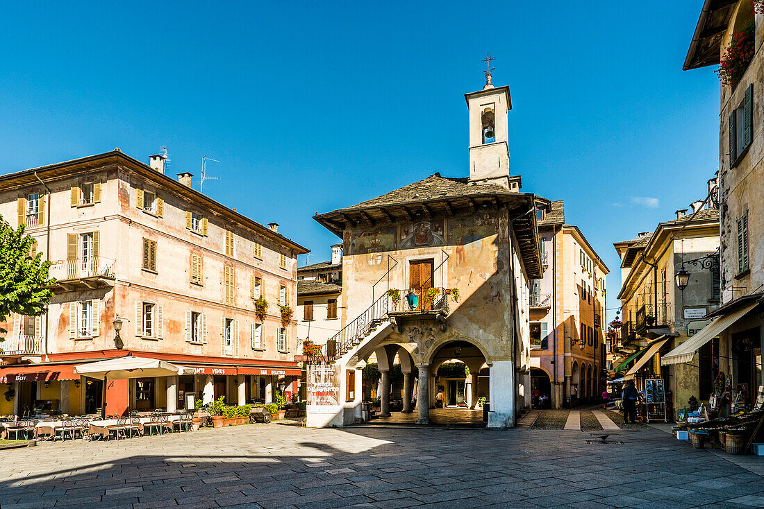 Palazzo della Comunita (palace Motta), Piazza Mario Motta, Orta San Giulio, Piedmont, Italy