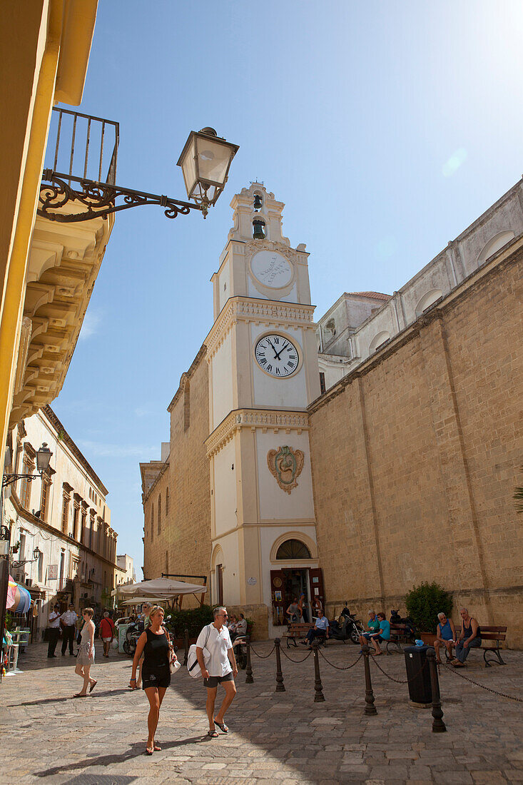 Cathedral Sant'Agata in the historical center of Gallipoli, Lecce Province, Apulia, Gulf of Taranto, Italy, Europe
