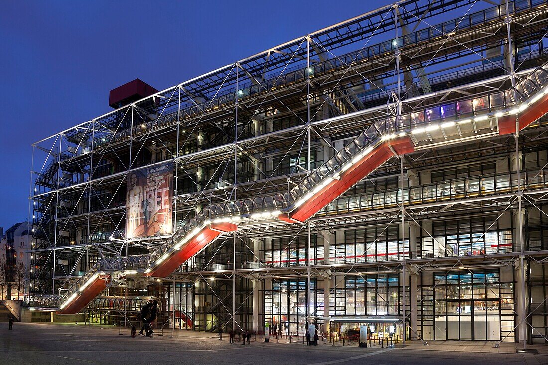 Pompidou museum, Paris, Ile de France, France