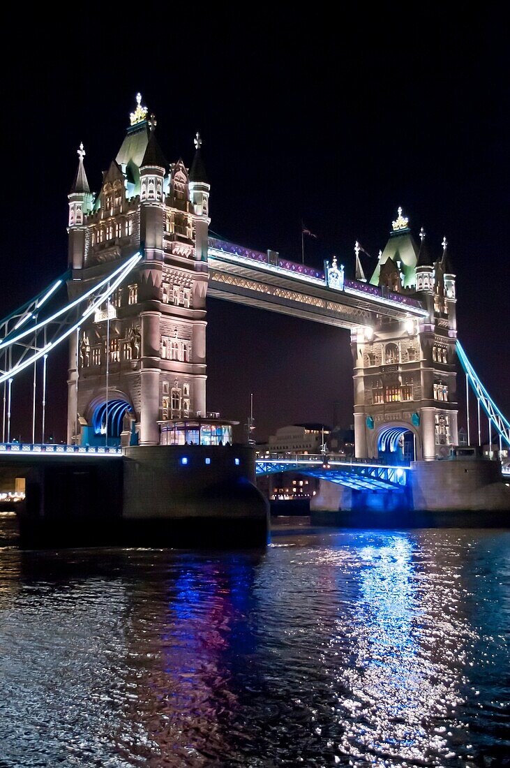 Tower Bridge at night, London UK