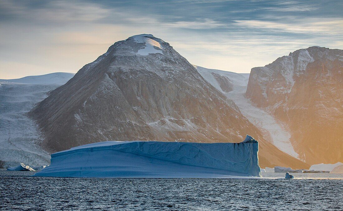 Icebergs, Scoresbysund, Greenland.