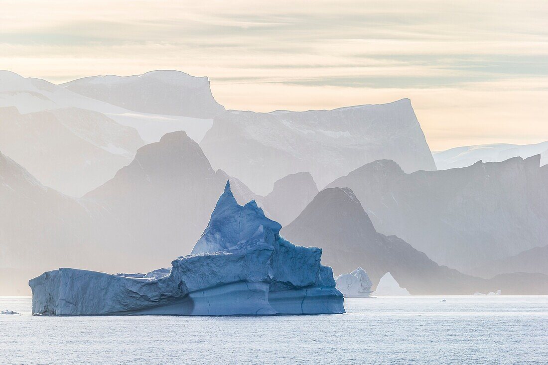 Icebergs, Scoresbysund, Greenland.