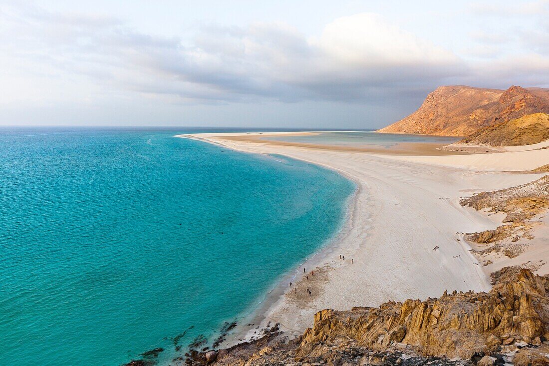 Ditwah lagoon near Qalansiyah, Socotra island, listed as World Heritage by UNESCO, Yemen, Arabia, West Asia.