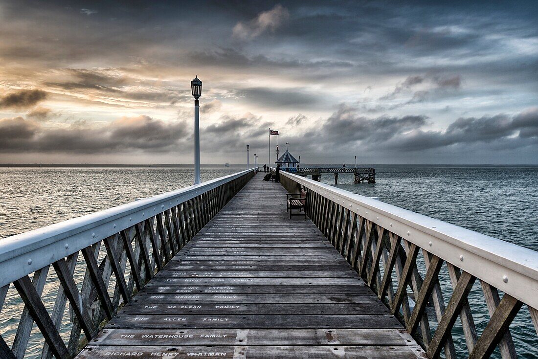 Yarmouth pier at dusk,Isle of Wight,England