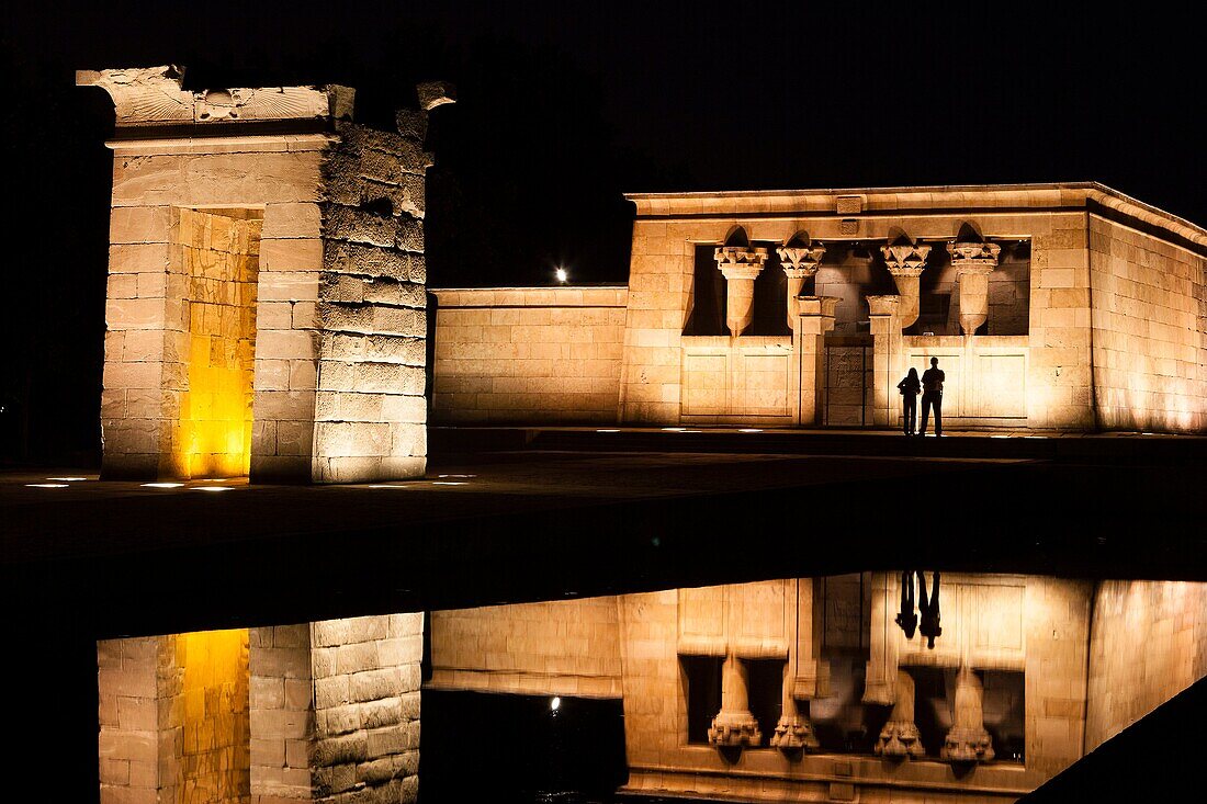 Debod Temple, ancient Egyptian structure in Madrid center