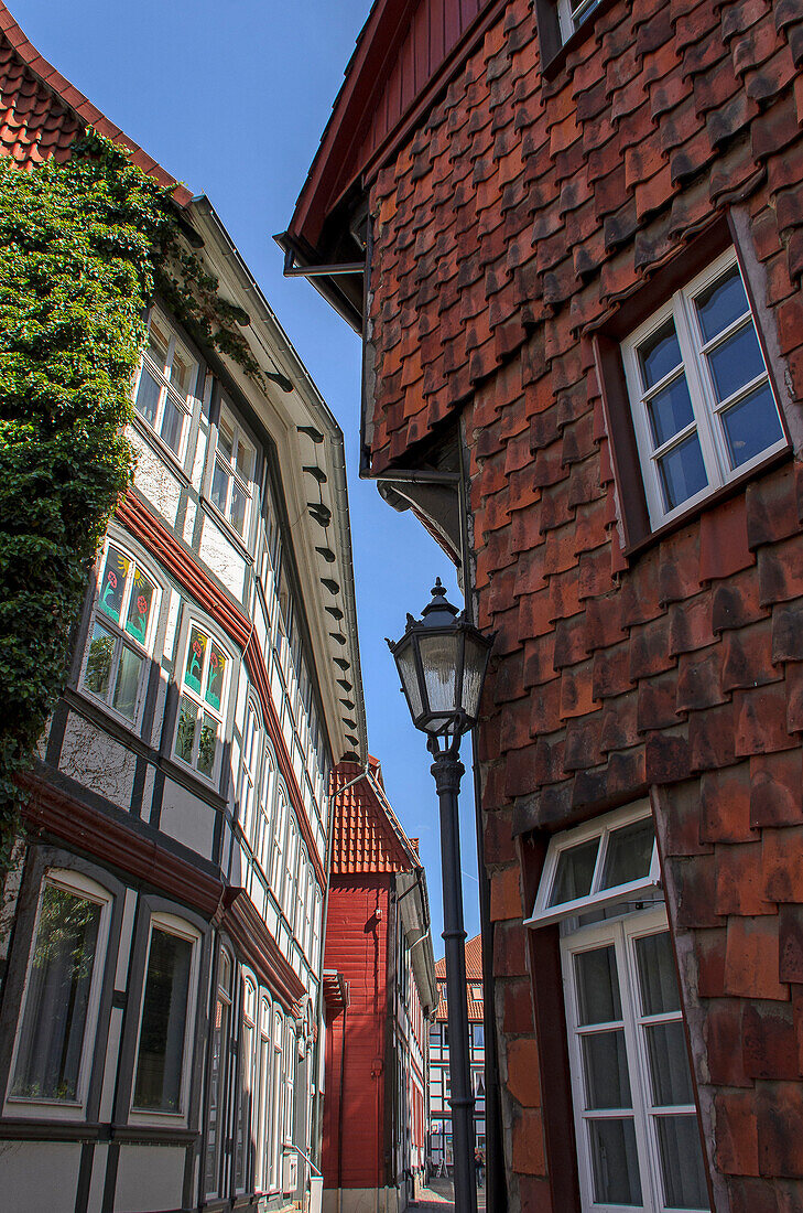 Half-timbered houses in Osterode, Harz, Lower-Saxony, Germany, Europe