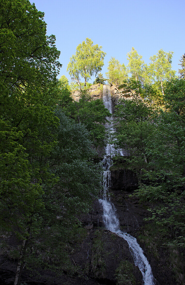 Waterfall in Okervalley, Harz, Lower-Saxony, Germany, Europe