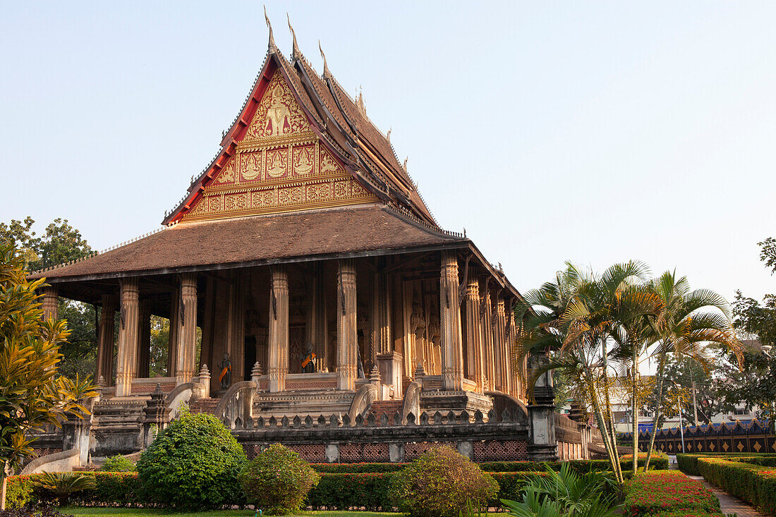 Buddhistischer Tempel Wat Ho Phra Keo in Vientiane am Mekong Fluss, Vientiane, Hauptstadt von Laos, Asien